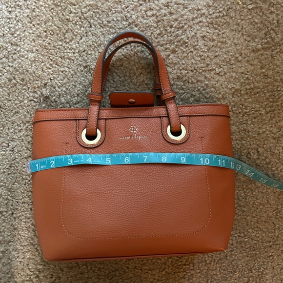 Nanette Lepore Brown Tote Bag With Gold Hardware *Crossbody Strap Not Included* - Picture 8 of 10